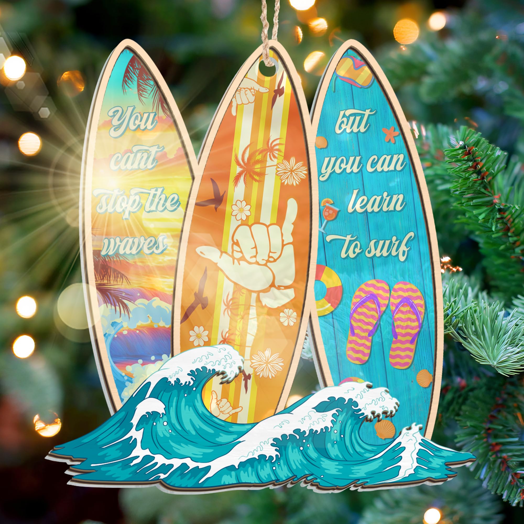 Amazon.com: AVERXO Surfboard Ornaments for Christmas Tree